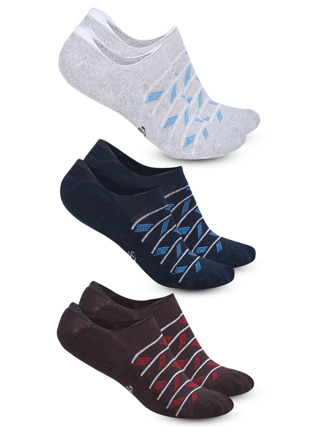 

Dollar Socks Men Pack Of 3 Assorted Cotton Shoe Liner