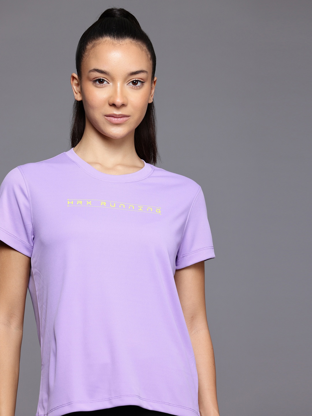 

HRX by Hrithik Roshan Rapid Dry Running T-shirt, Lavender