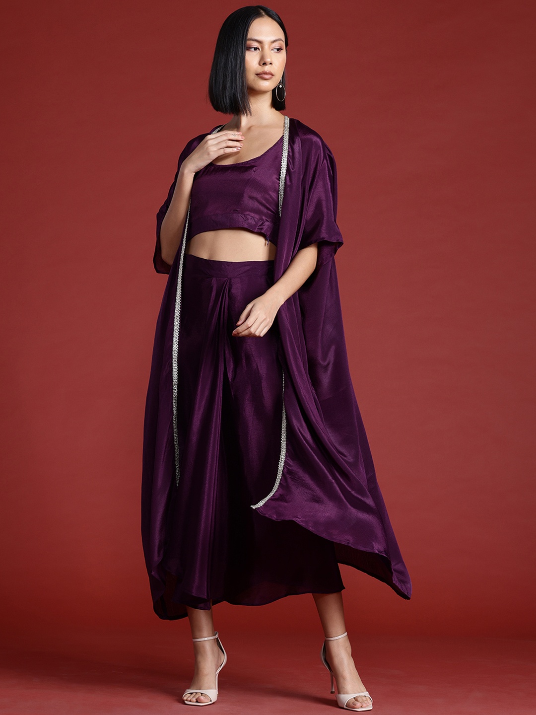 

all about you Top with Skirt & Shrug Co-Ord Set, Purple