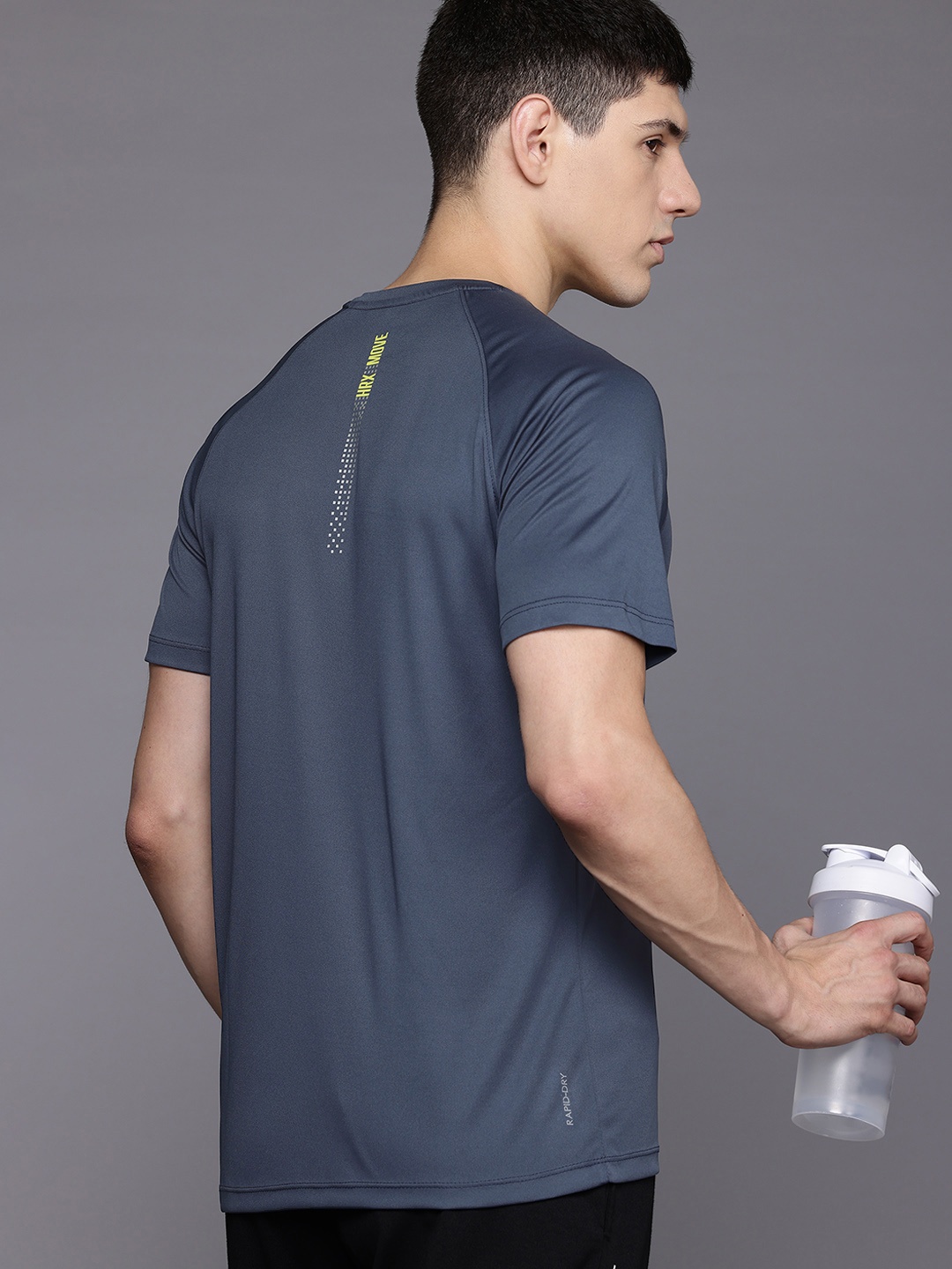 

HRX by Hrithik Roshan Rapid Dry Running T-shirt, Grey