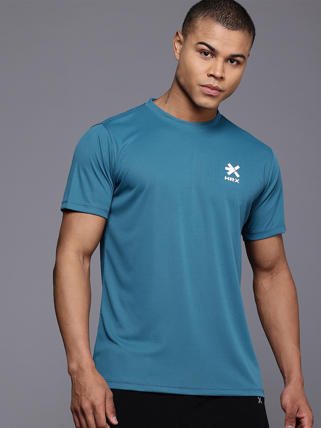 

HRX by Hrithik Roshan Placement Print Running T-shirt, Teal