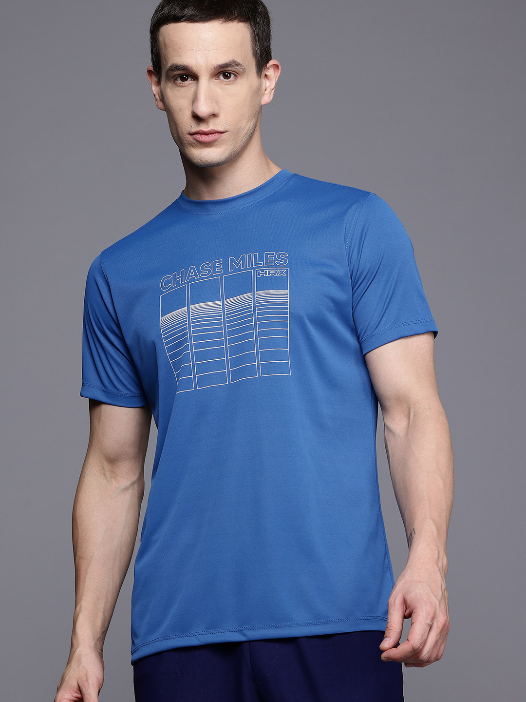 

HRX by Hrithik Roshan Rapid-Dry Running T-shirt, Blue