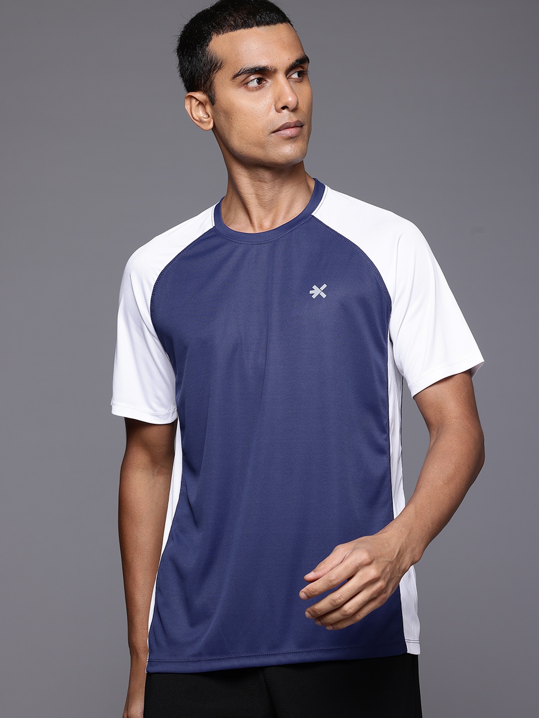 

HRX by Hrithik Roshan Men Rapid-Dry Running T-shirt, Navy blue
