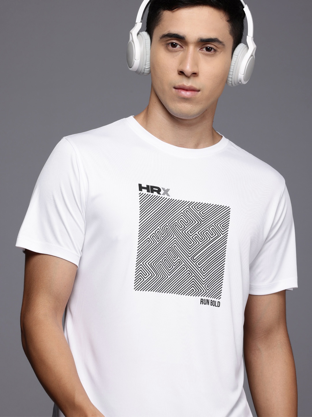 

HRX by Hrithik Roshan Men Printed T-shirt, White