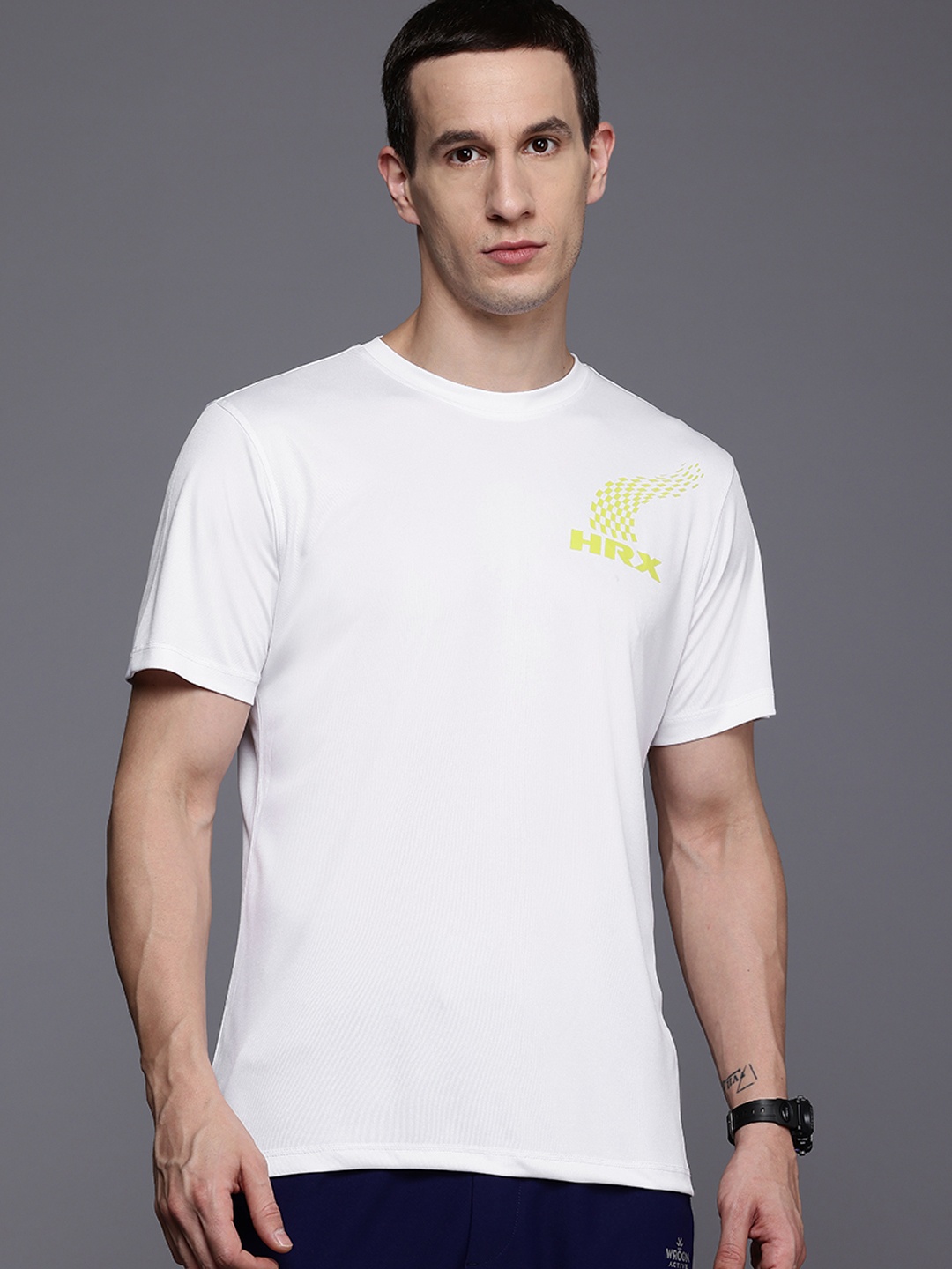 

HRX by Hrithik Roshan Rapid-Dry Running T-shirt, White