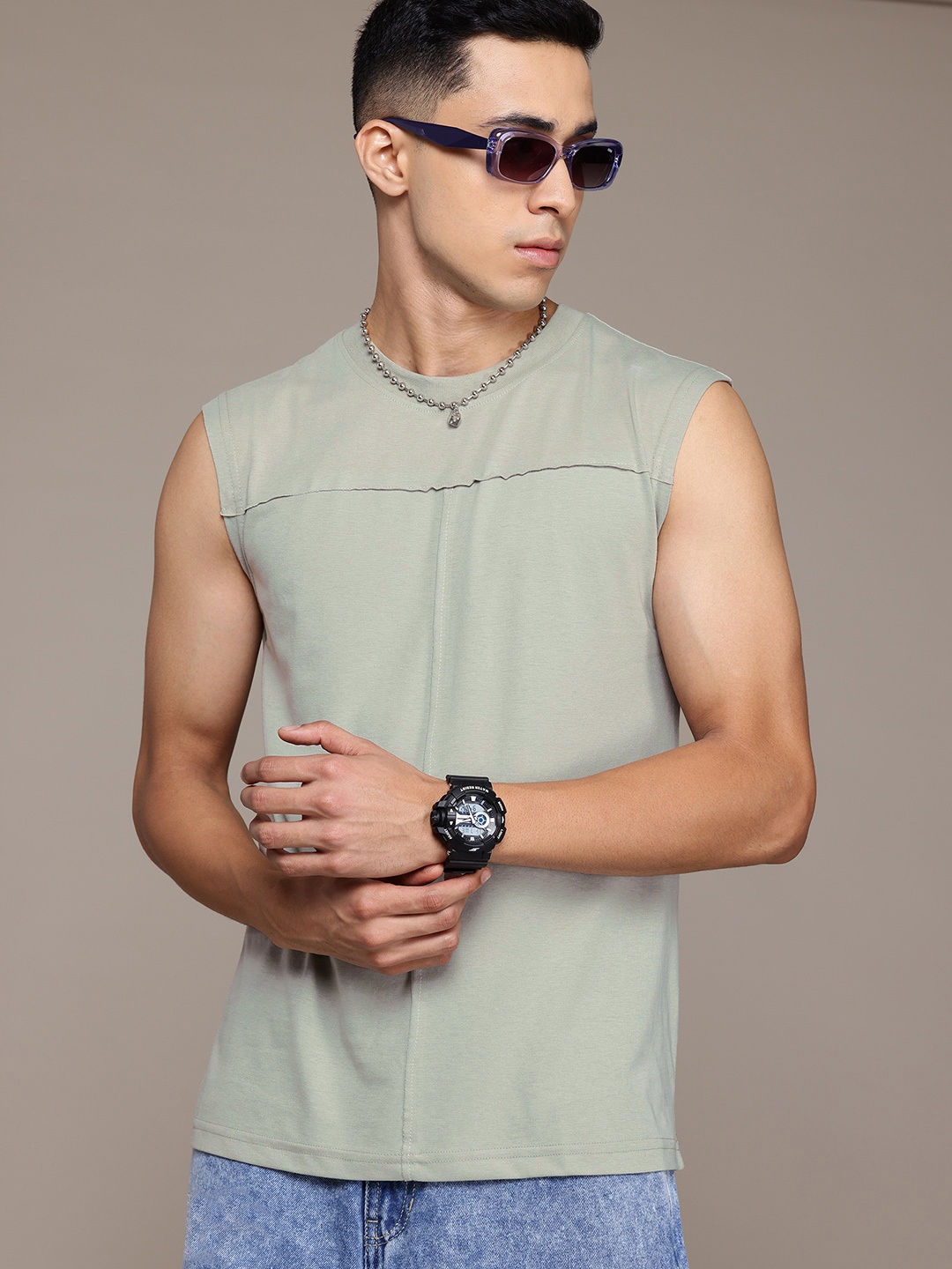 

The Roadster Lifestyle Co. Sleeveless T-shirt, Green