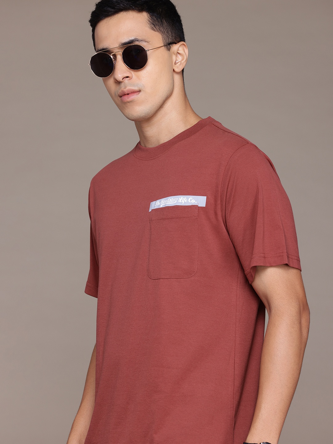 

The Roadster Lifestyle Co. Pocket-Detail T-shirt, Rust