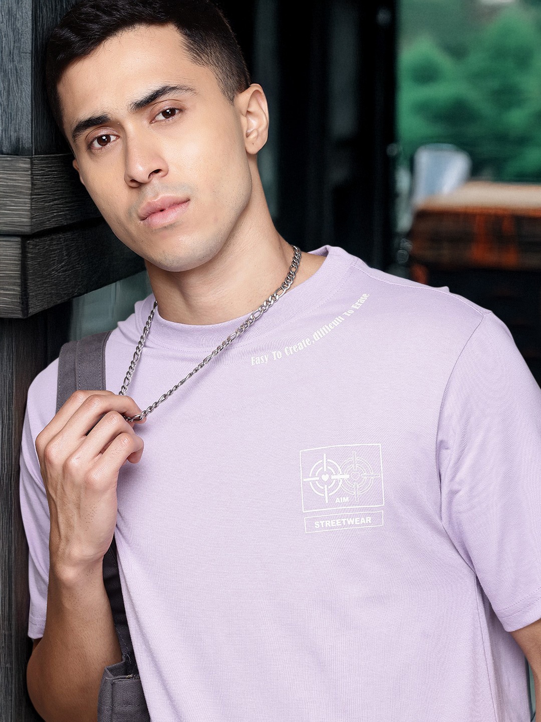 

The Roadster Lifestyle Co. Typography Printed T-Shirt, Lavender
