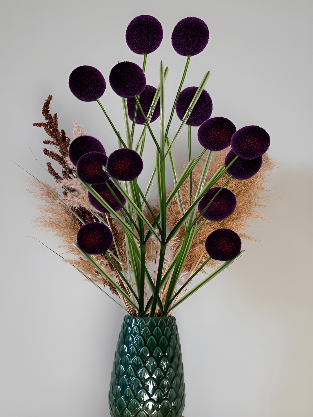 

ARTSY Purple & Green Peony Without Pot Non-Hanging Artificial Flower