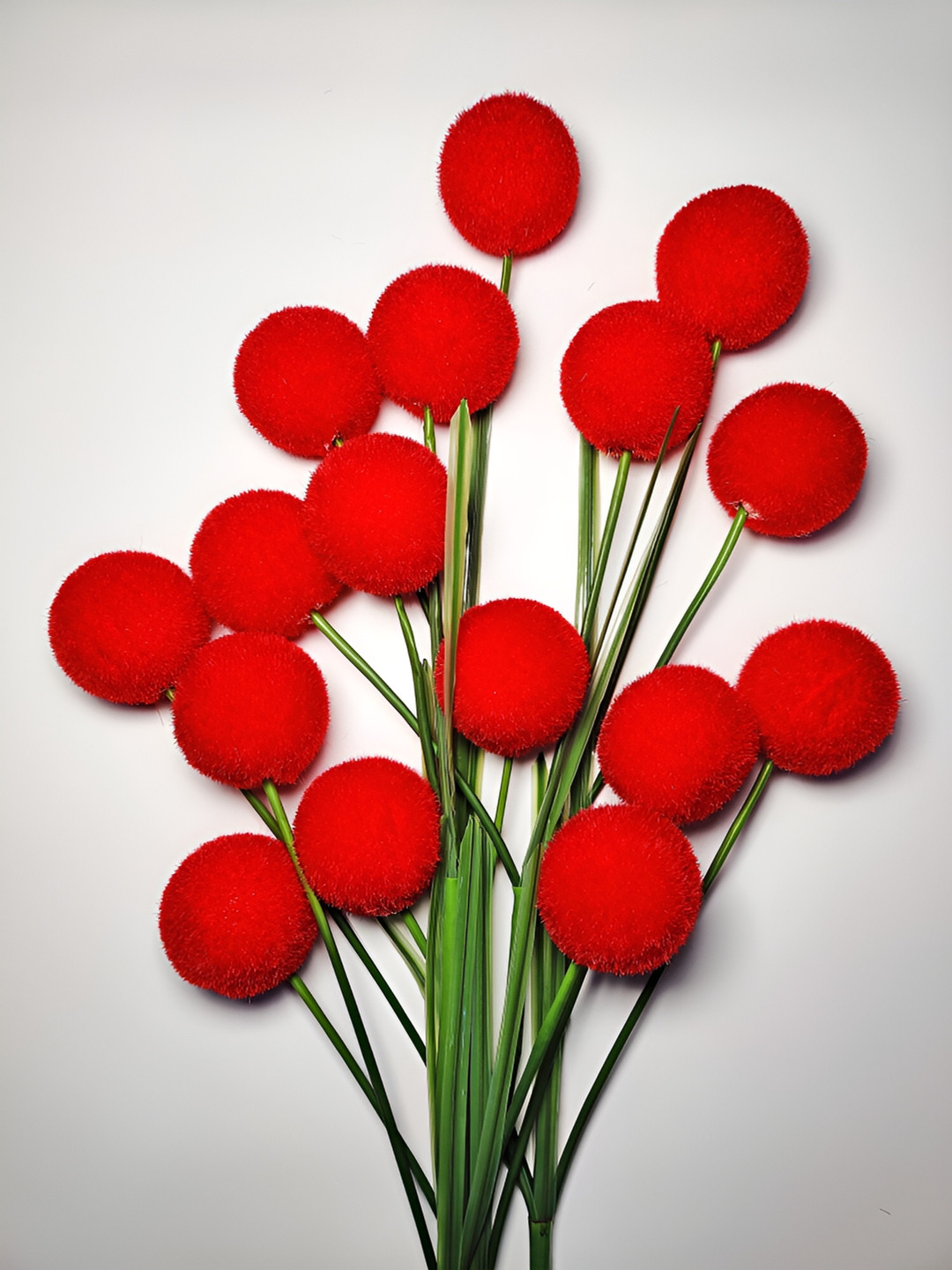 

ARTSY Red & Green Peony Without Pot Non-Hanging Artificial Flower