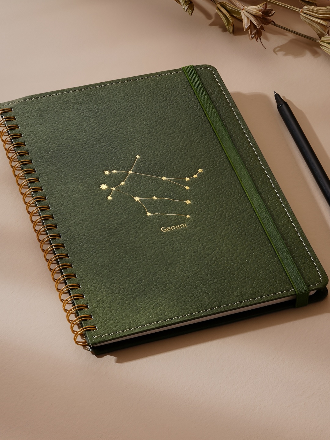 Home Centre Corsica Zodiac Gemini A5 Notebook, Green