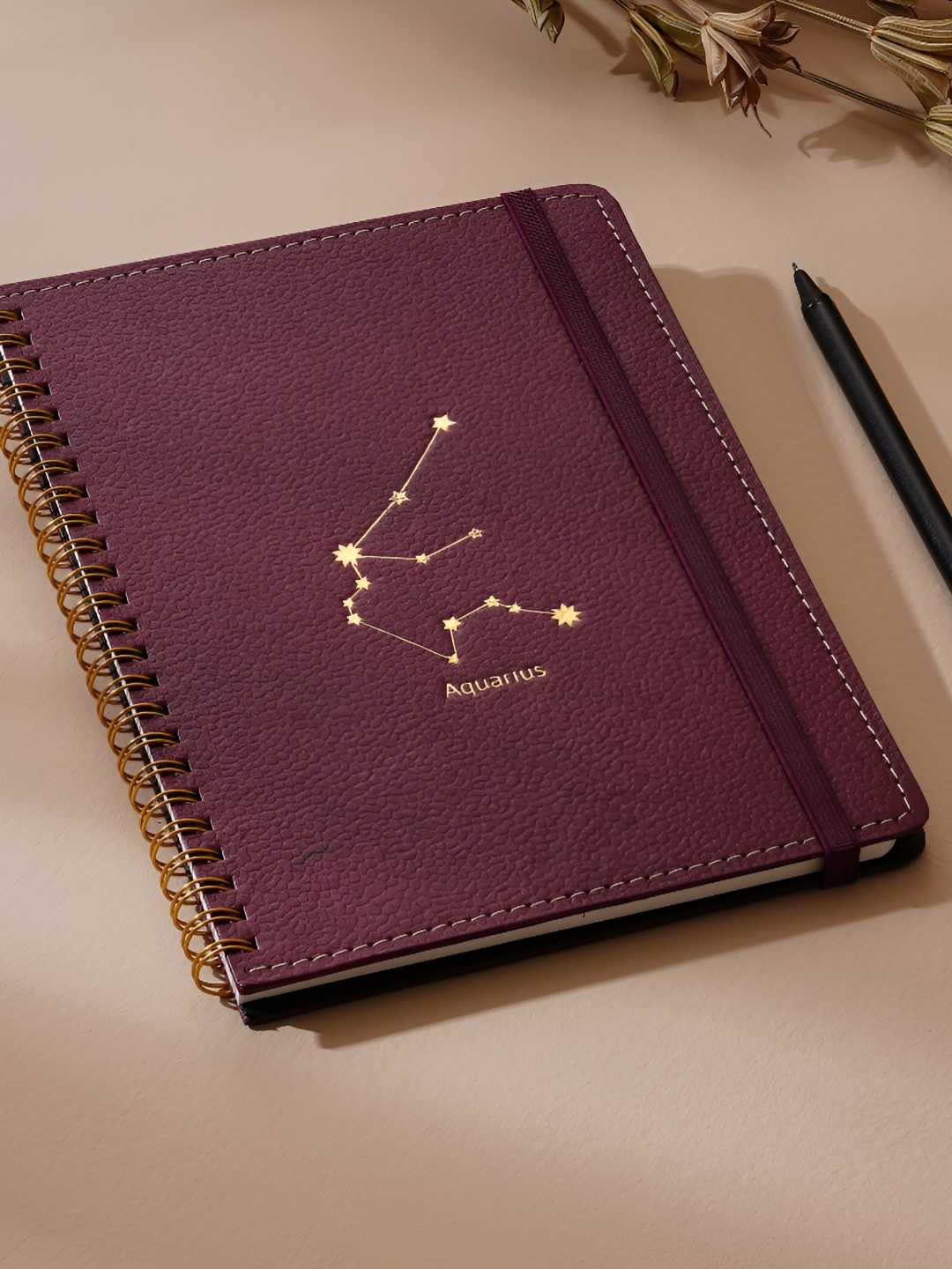 

Home Centre Corsica Zodiac Aquarius A5 Notebook, Maroon