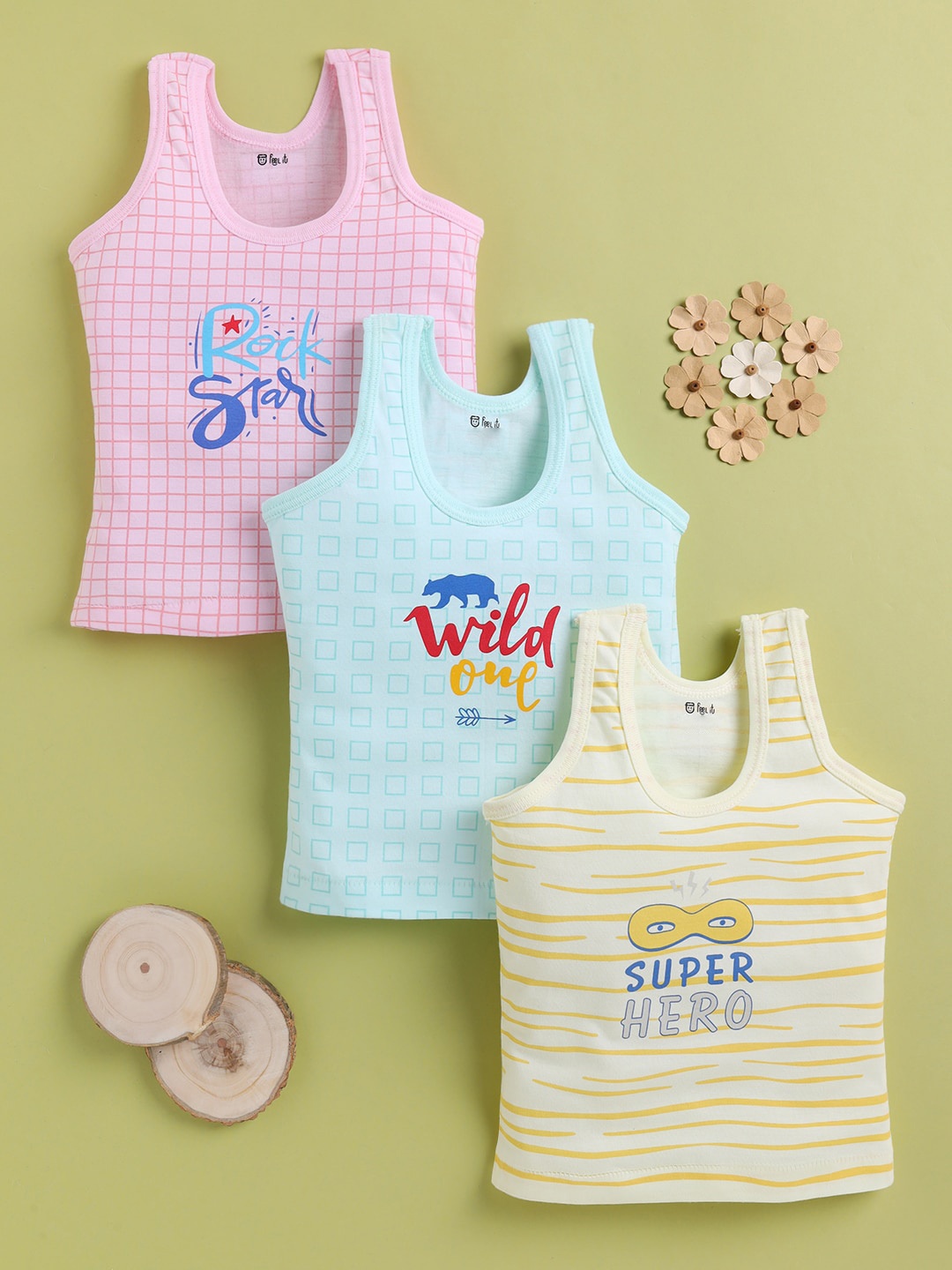 

Redden Infant Boys Pack Of 3 Pure Cotton Basic Vests R-A-101AC-06-PK3-1, Blue