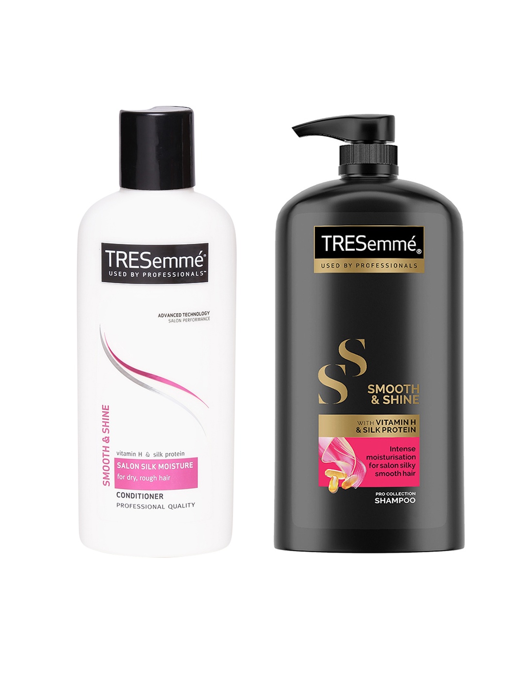

TRESemme Set of Smooth & Shine Shampoo 1 L + Conditioner 190 ml, Black