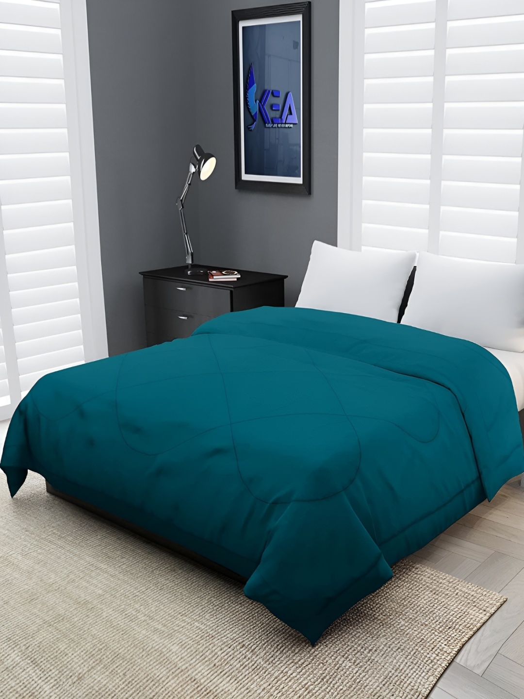 

RF RELAXFEEL Blue Heavy Winter 233 GSM Single Bed Comforter