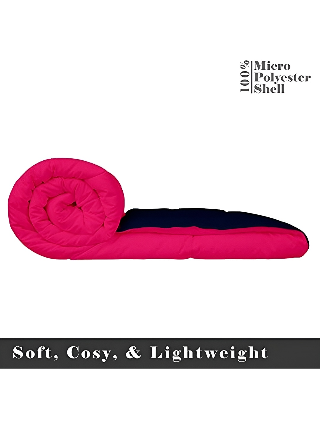 

RF RELAXFEEL Pink & Blue Heavy Winter 233 GSM Single Bed Comforter