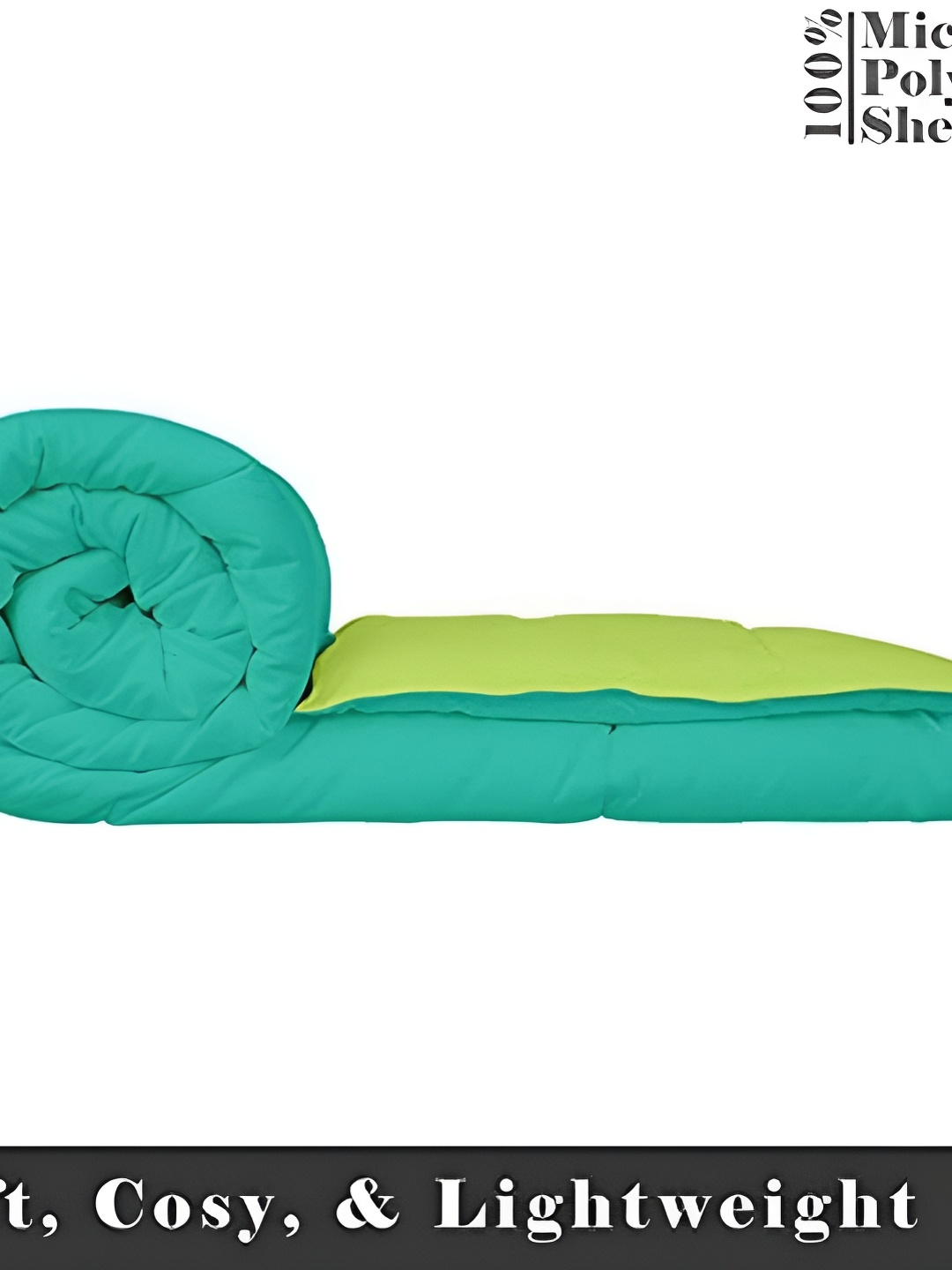

RF RELAXFEEL Green Geometric Heavy Winter 233 GSM Single Bed Comforter