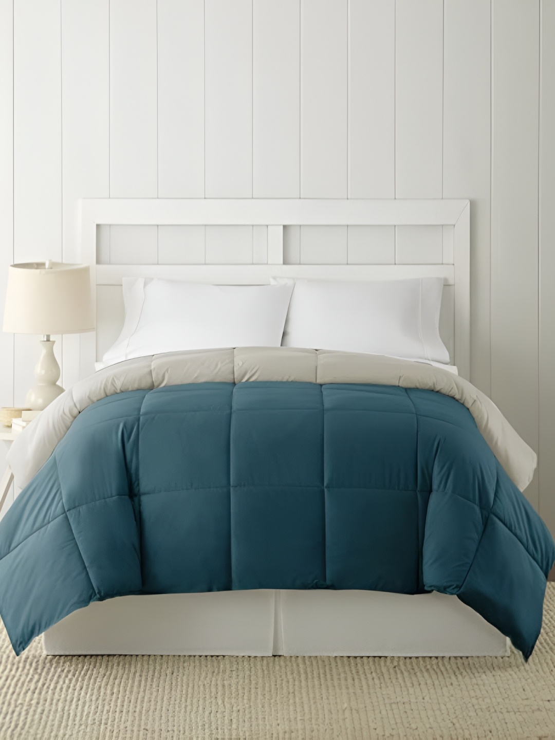 

RF RELAXFEEL Green & Grey Heavy Winter Single Bed Comforter