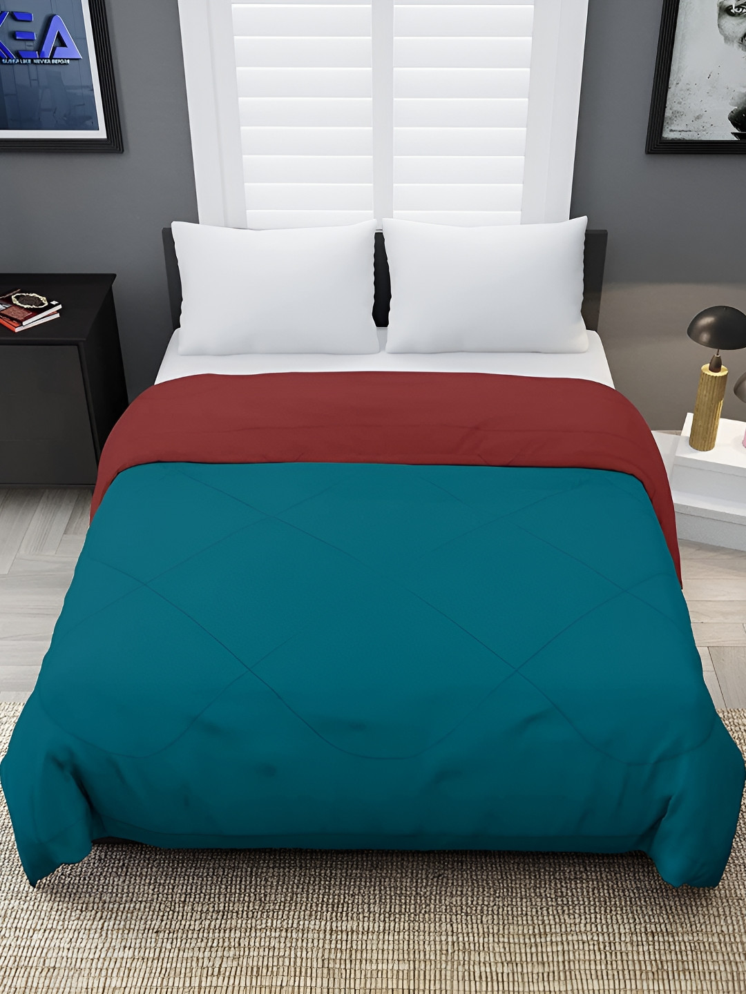 

RF RELAXFEEL Blue & Maroon Heavy Winter 233 GSM Single Bed Comforter