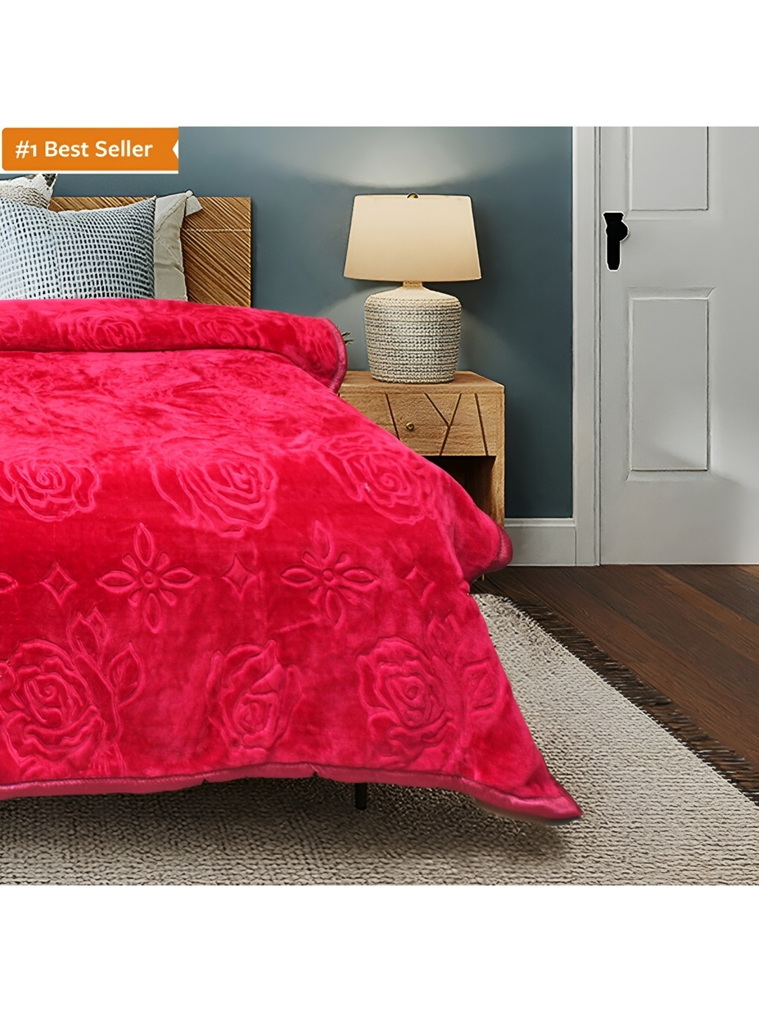 

RF RELAXFEEL Red Heavy Winter 500 GSM Double Bed Blanket