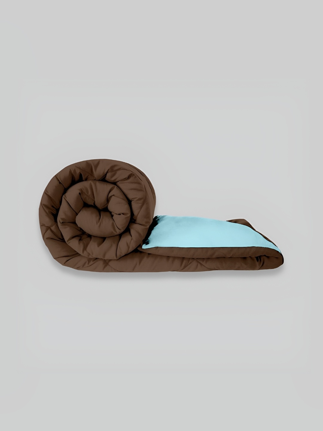 

RF RELAXFEEL Blue & Brown Geometric Heavy Winter 233 GSM Double Bed Quilt