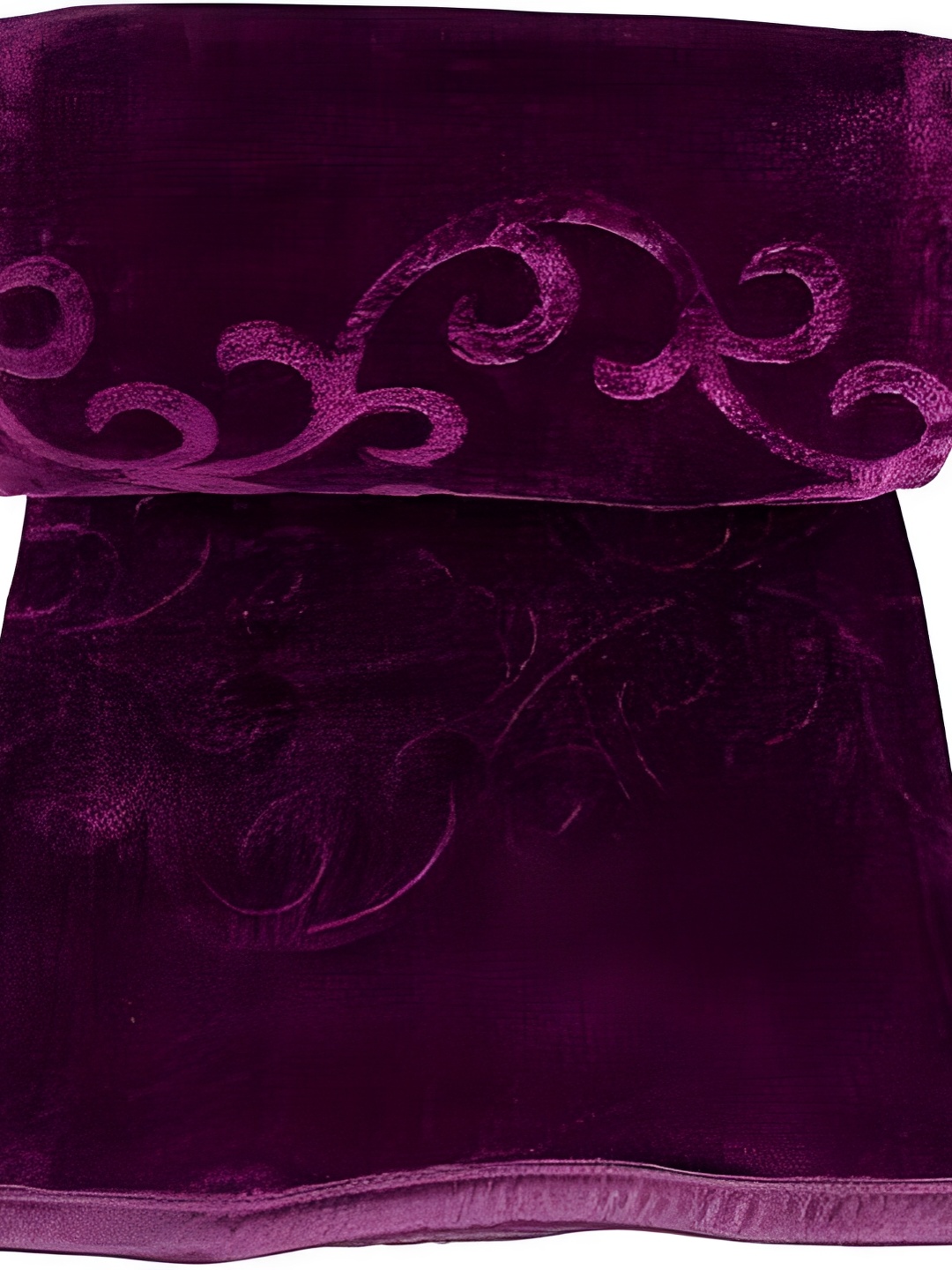 RF RELAXFEEL Burgundy Ethnic Motifs Heavy Winter 400 GSM Double Bed Blanket