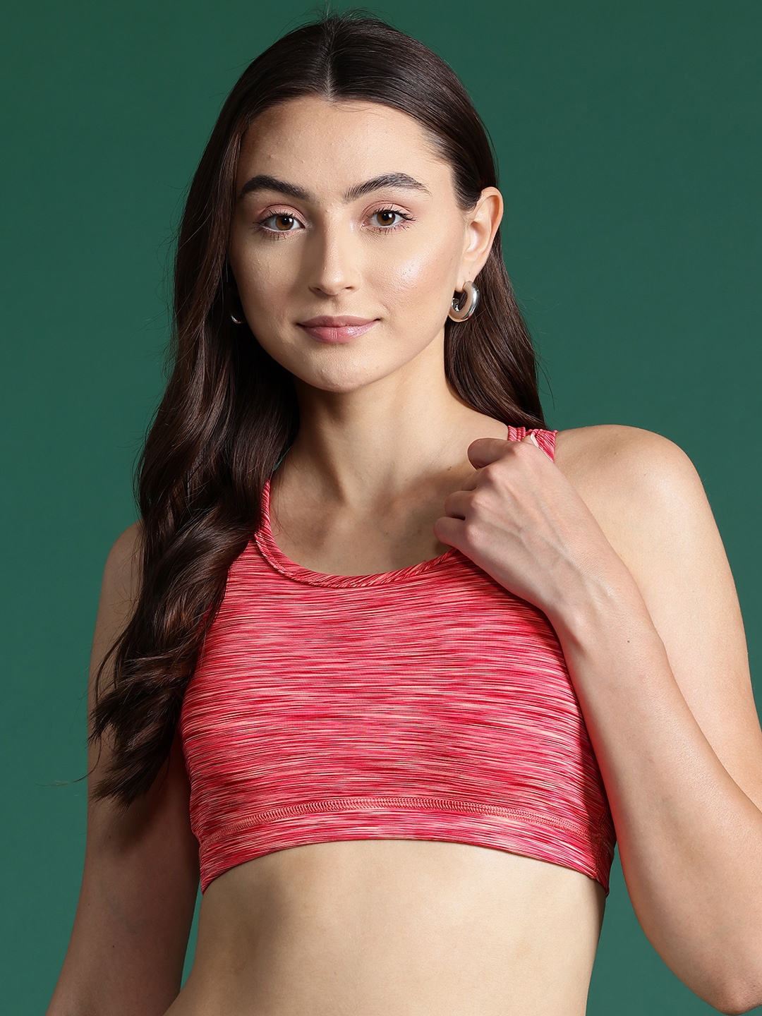 

DressBerry Self Design Full Coverage Lightly Padded Bra, Pink