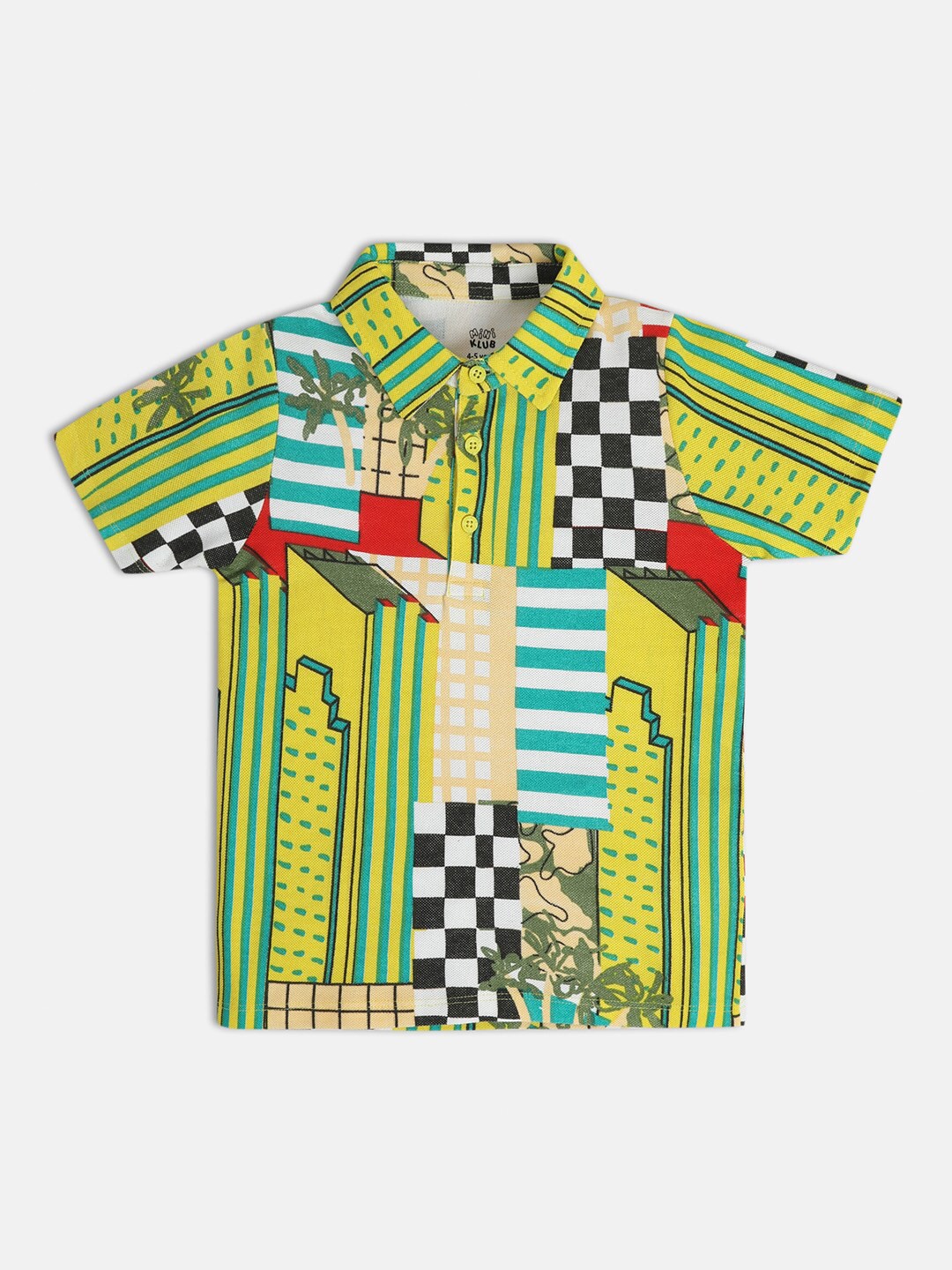 

MINI KLUB Boys Graphic Printed Cotton T-shirt, Green