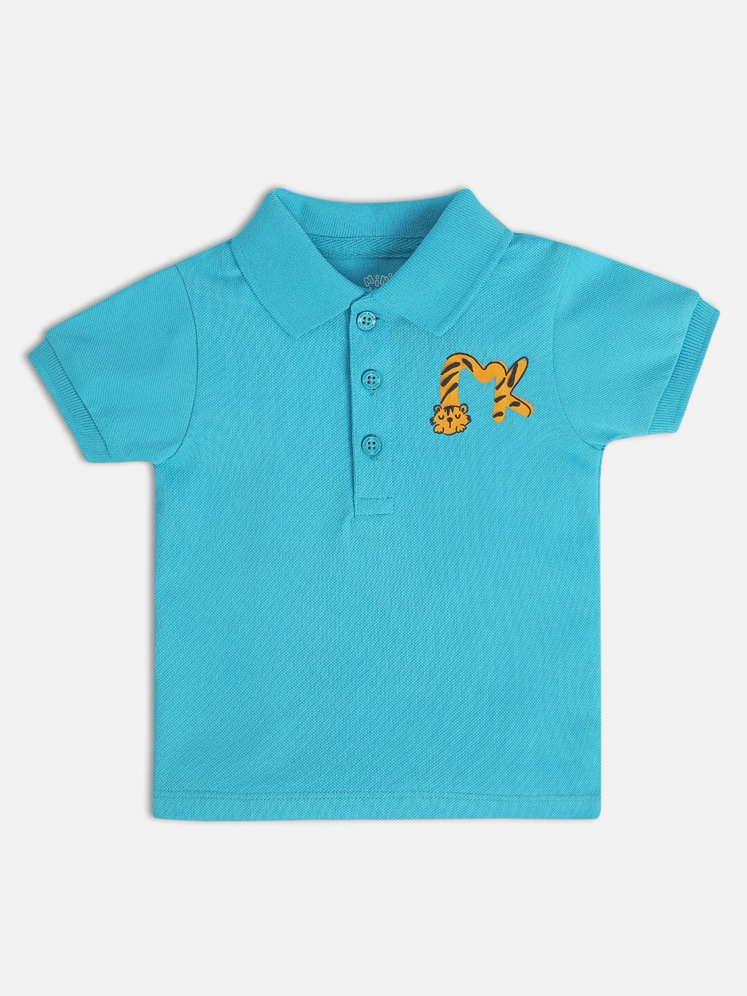 MINI KLUB Boys Polo Collar Cotton T-shirt, Blue