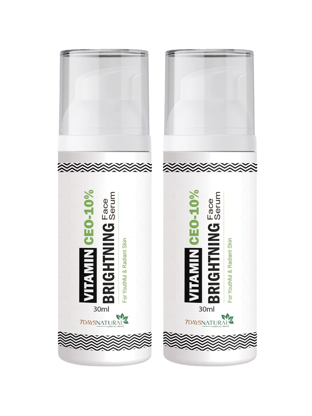 

7 DAYS Set Of 2 Vitamin CEO-10% Face Serum - 30 ml Each, Green