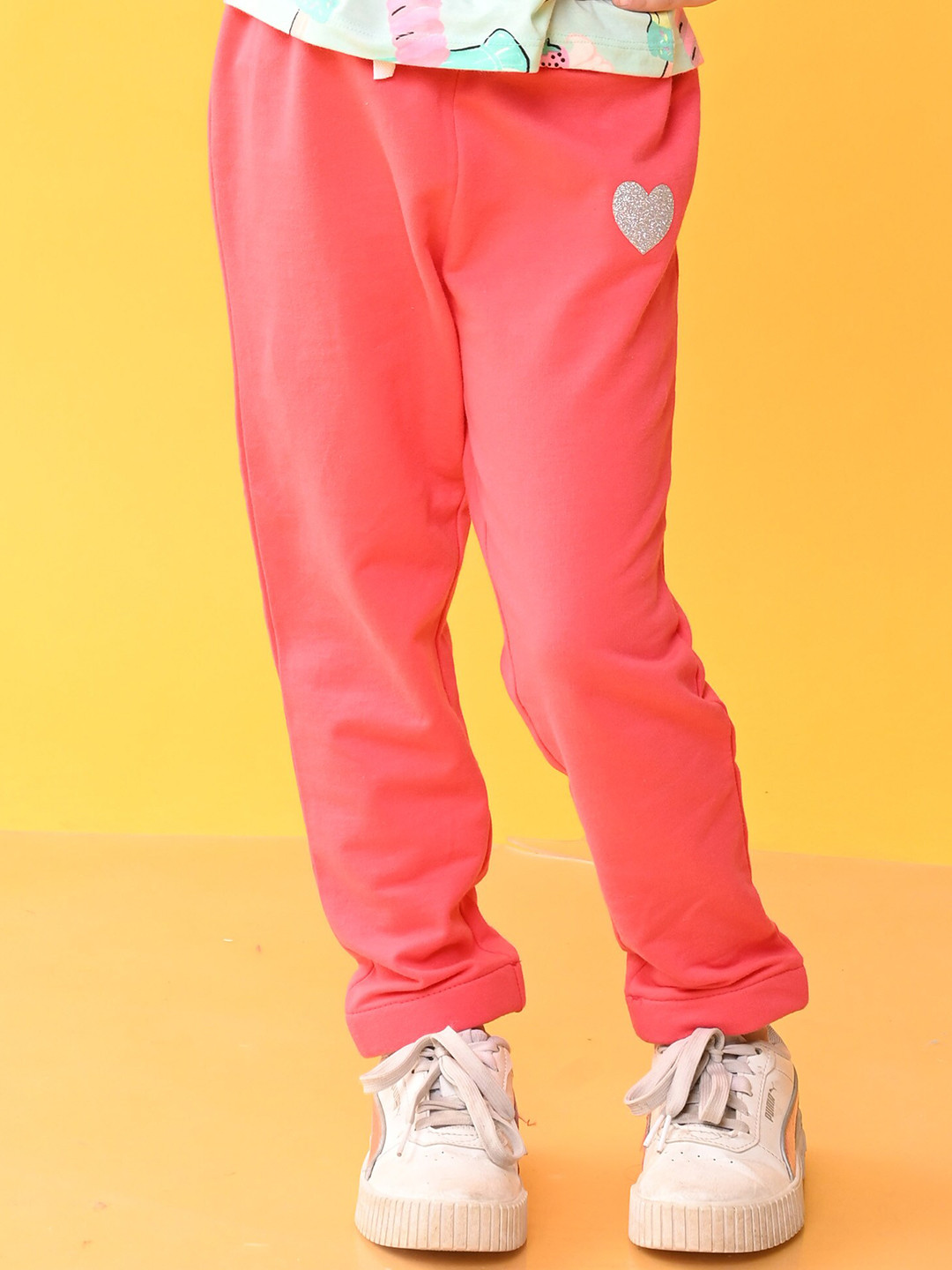 

Anthrilo Girls Cotton Track Pants, Pink