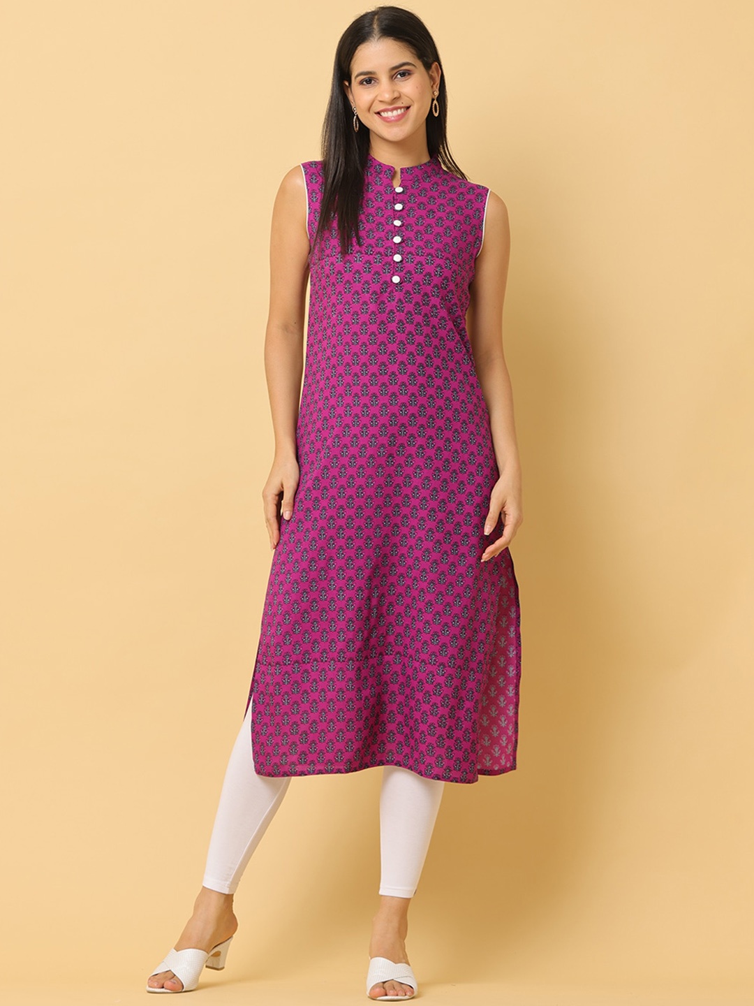

Cora Floral Printed Kurta, Purple