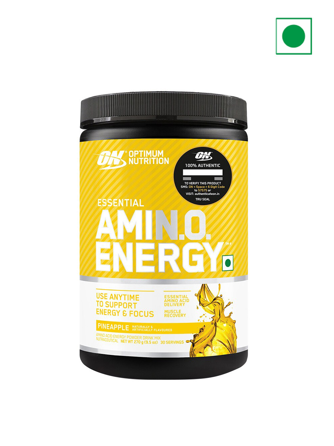 

Optimum Nutrition Pineapple Essential Amino Energy Proteins- 30 Servings- 270 G, Black