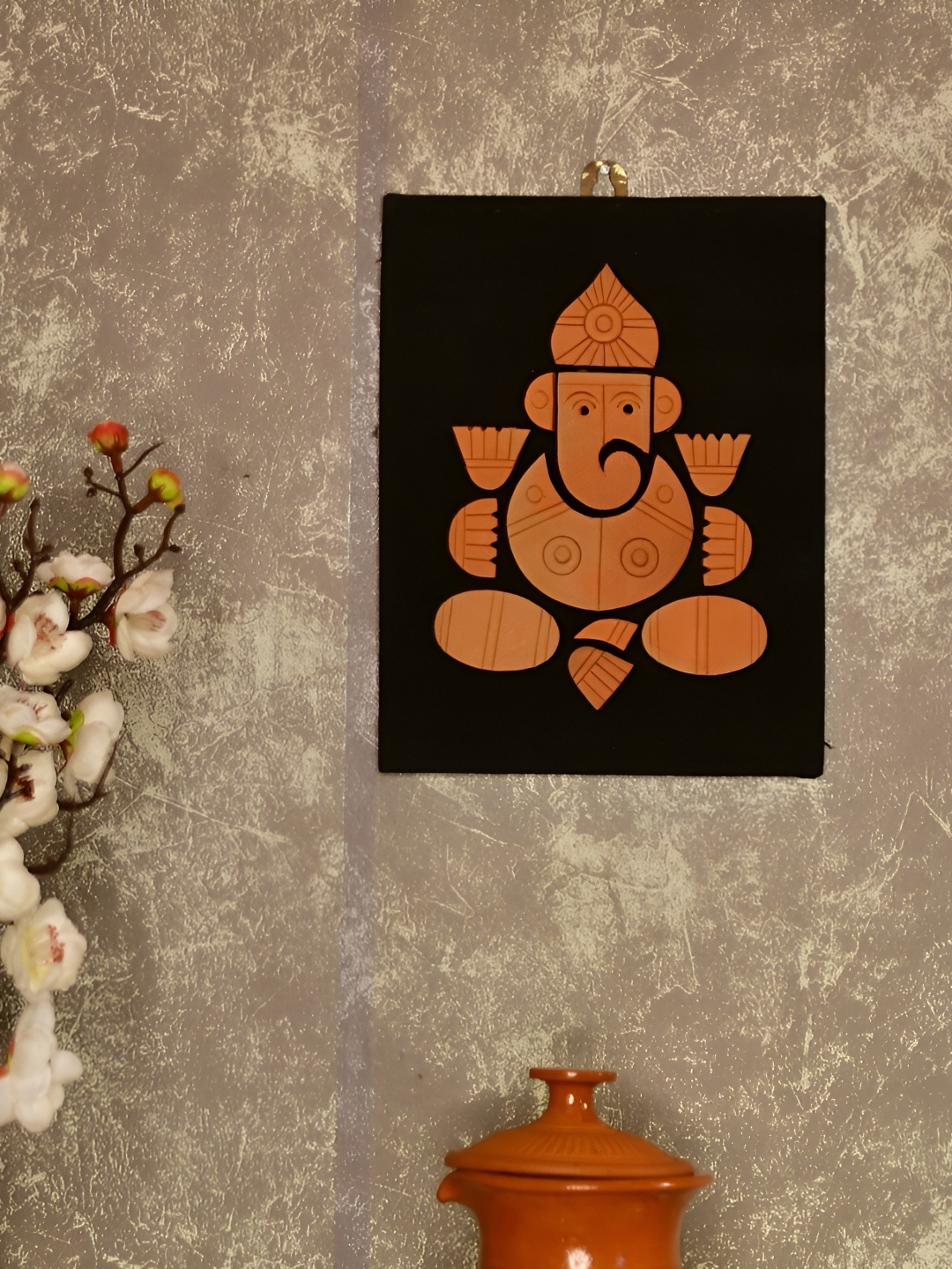 

SOWPEACE Black & Brown Ganesha Wall Decor