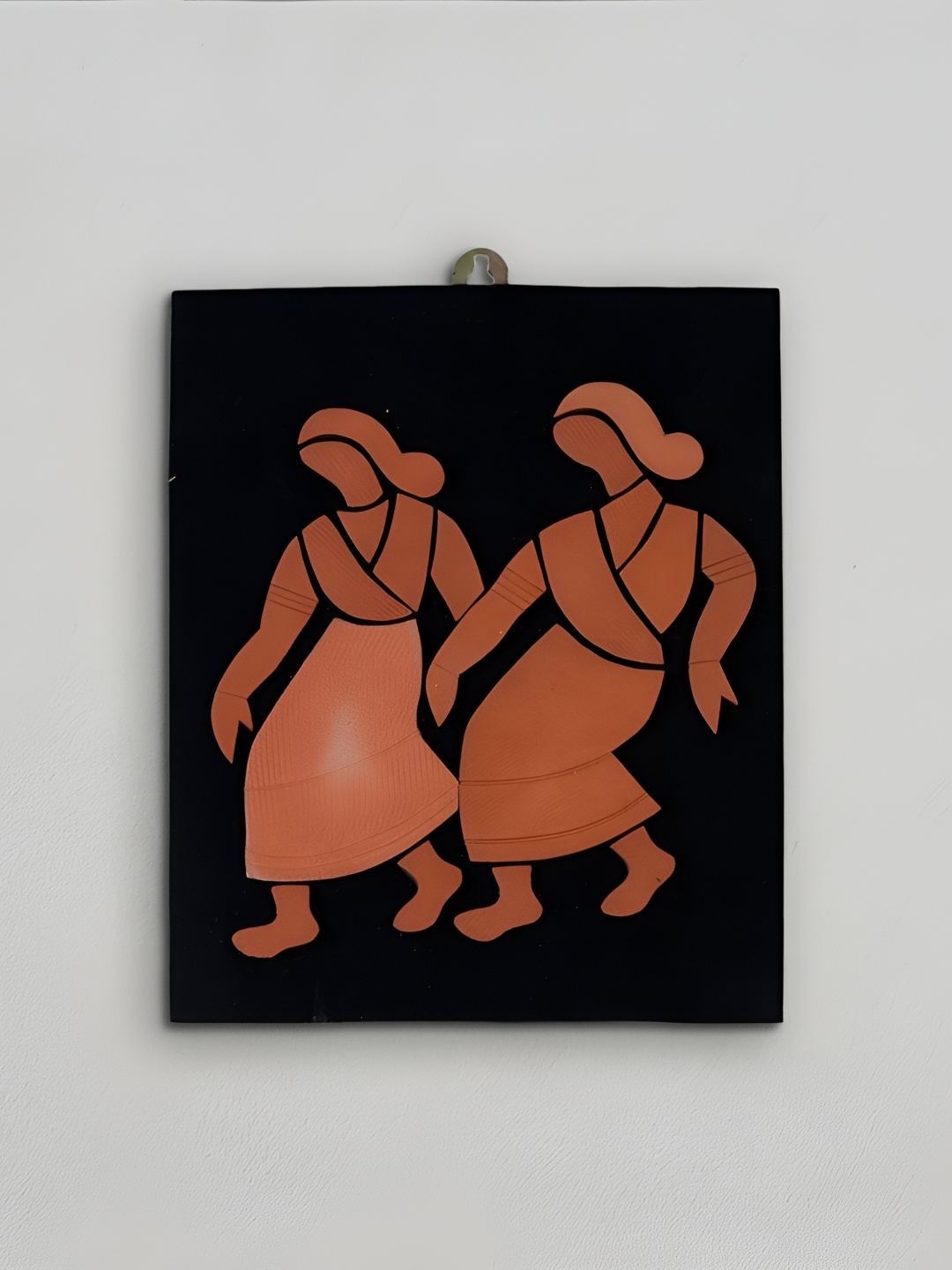 

SOWPEACE Brown & Black Textured Tribal Dance Paintings Wall Art