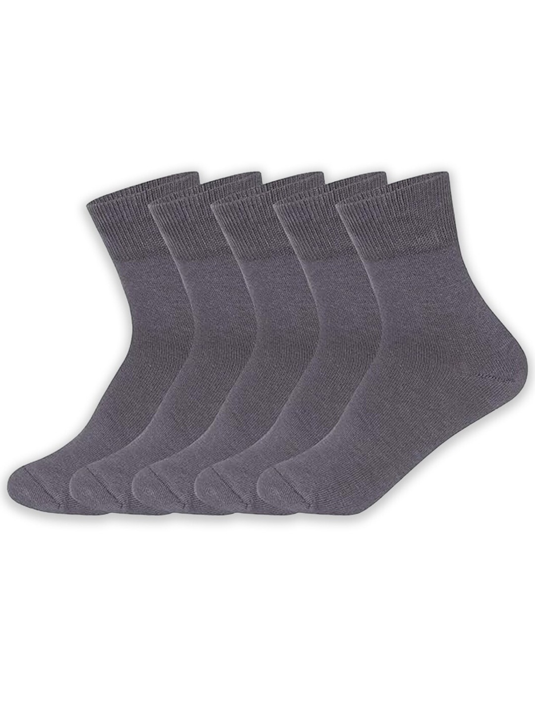 

Supersox Kids Pack Of 5 Combed Cotton Ankle Length Socks, Grey