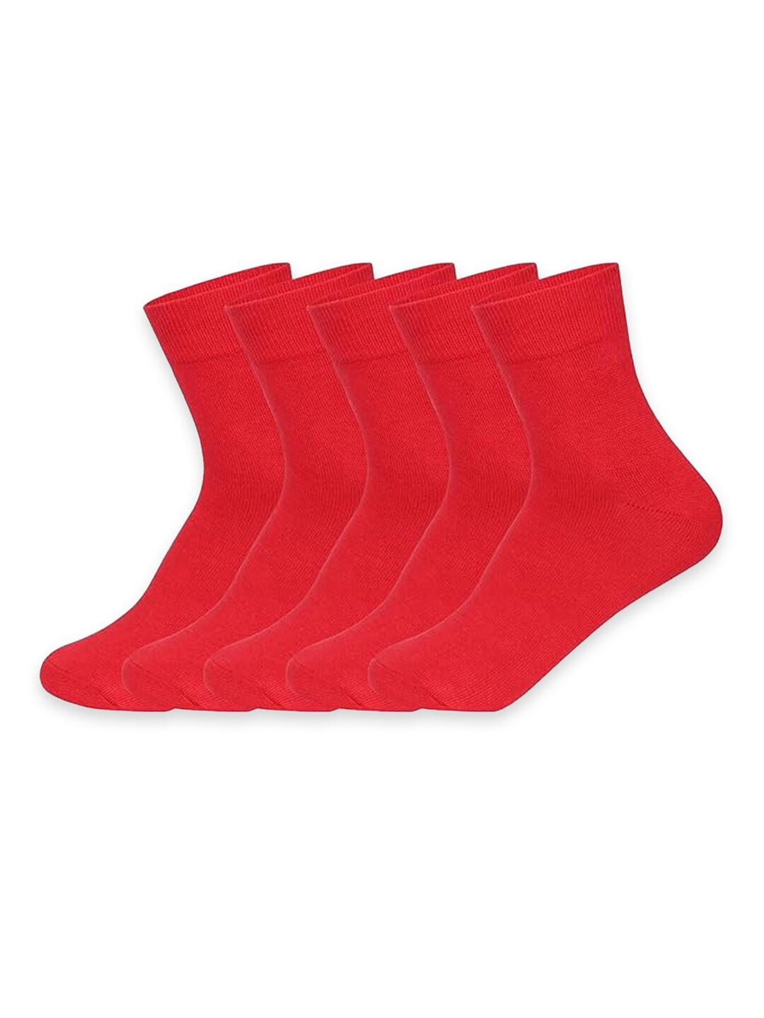 

Supersox Kids Pack Of 5 Combed Cotton Ankle Length Socks, Red