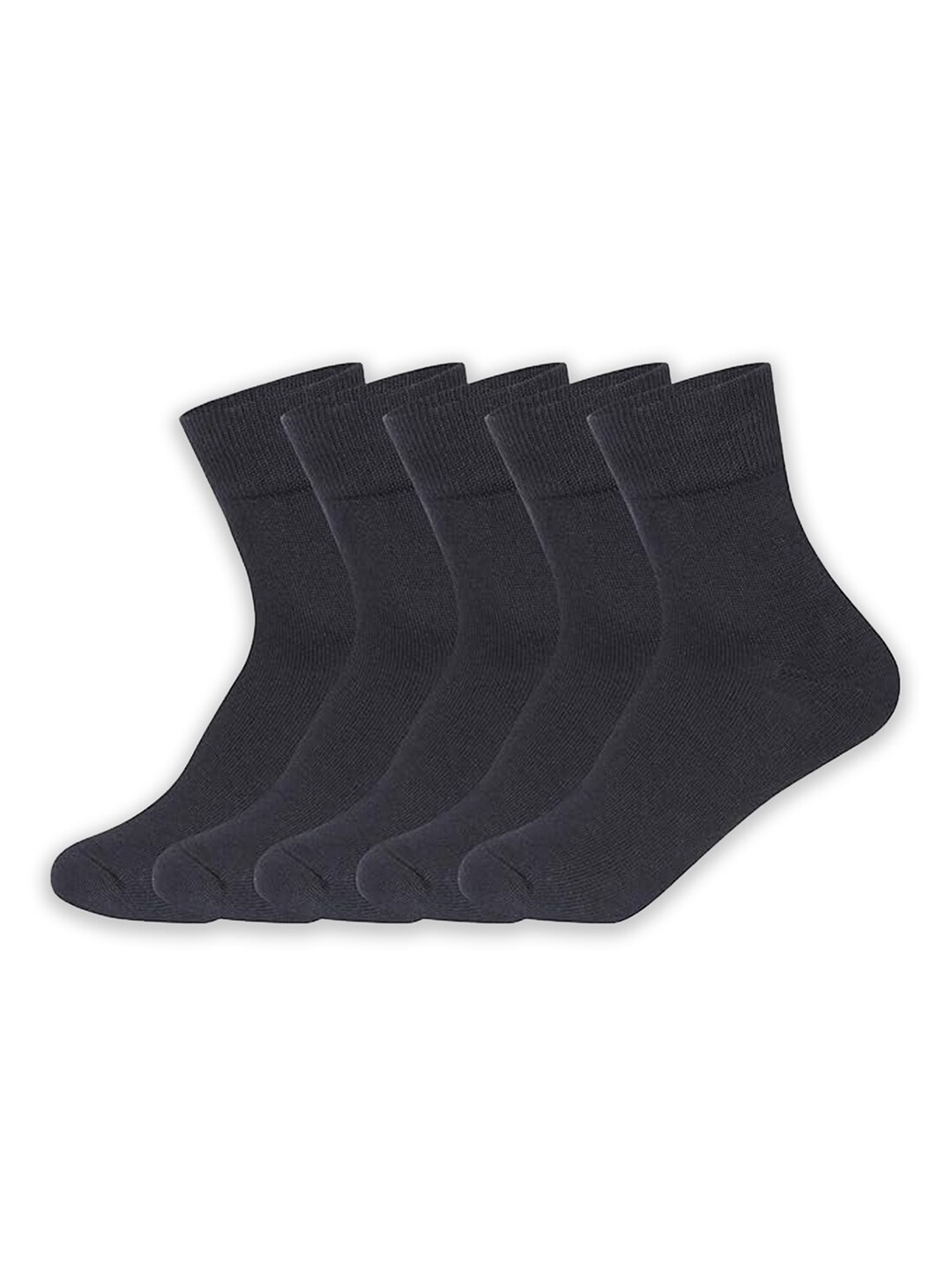 

Supersox Kids Pack Of 5 Combed Cotton Odour Free Ankle Length Socks, Black