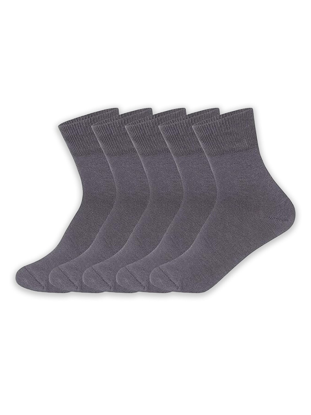 

Supersox Kids Pack Of 5 Combed Cotton Odour Free Ankle Length Socks, Grey