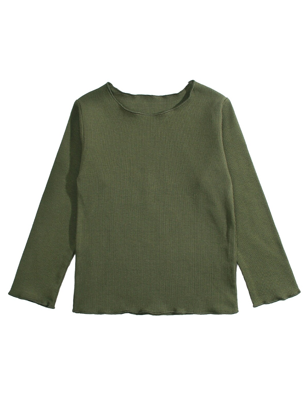 

StyleCast x Revolte Girls Round Neck Solid Top, Green