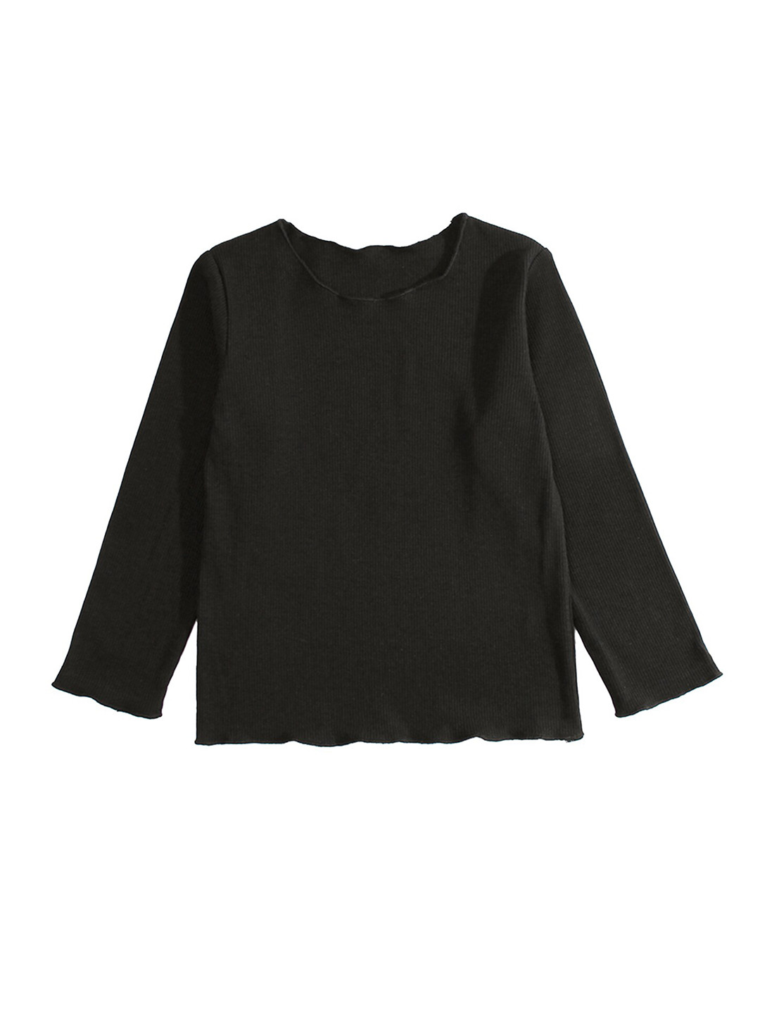 

StyleCast x Revolte Black Round Neck Long Sleeves Top