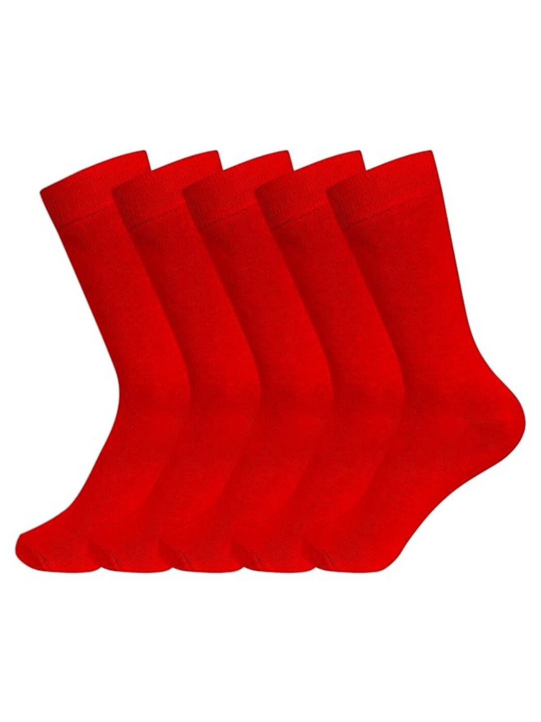 

Supersox Boys Pack Of 5 Anti Bacterial Cotton Calf Length Socks, Red
