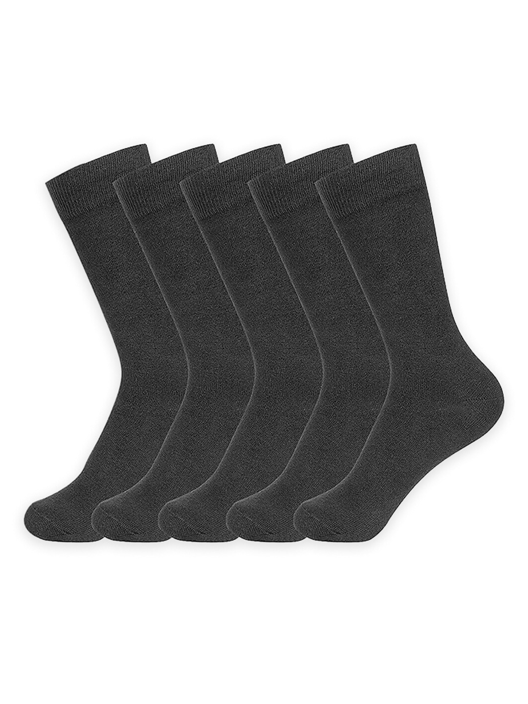 

Supersox Kids Pack Of 5 Cotton Breathable Calf Length Socks, Black