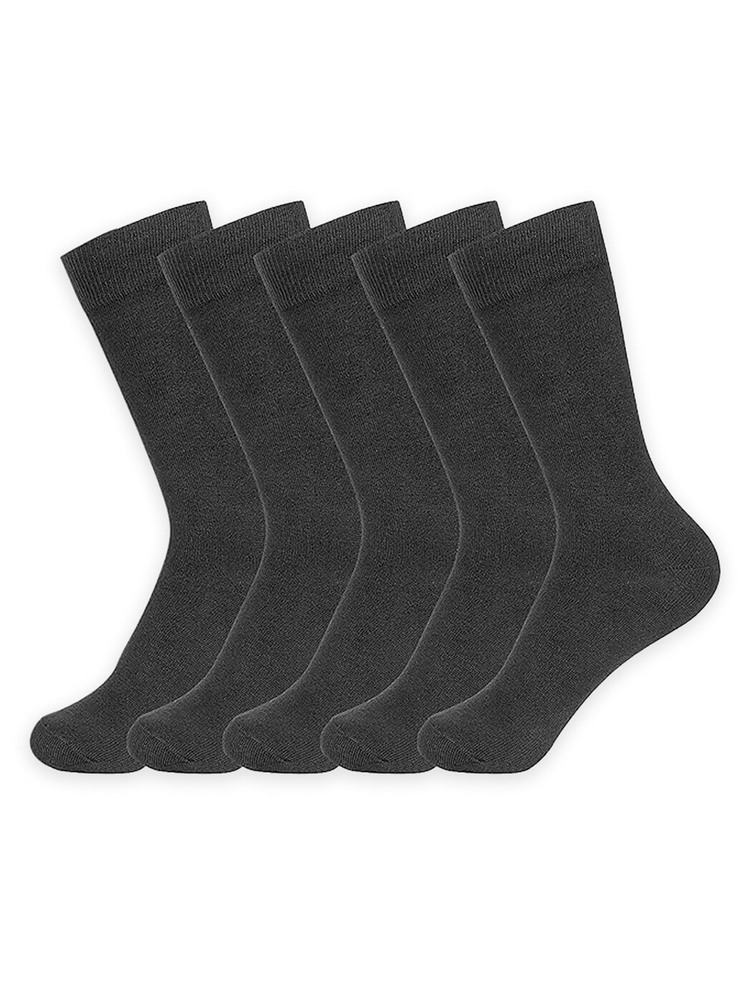 

Supersox Boys Pack Of 5 Cotton Calf Length Socks, Black