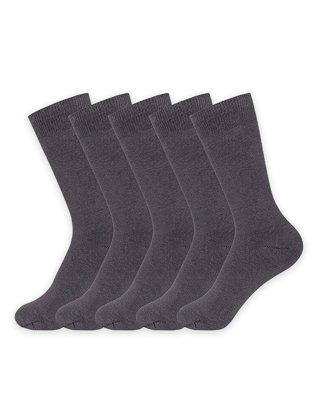 

Supersox Kids Pack Of 5 Anti Bacterial Cotton Calf Length Socks, Grey