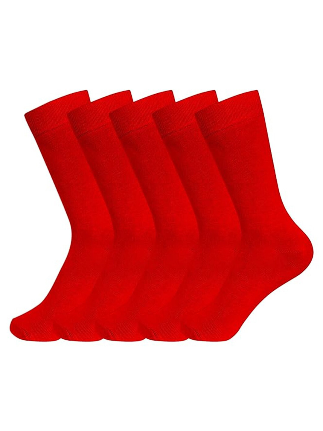 

Supersox Boys Pack Of 5 Cotton Calf Length Socks, Red