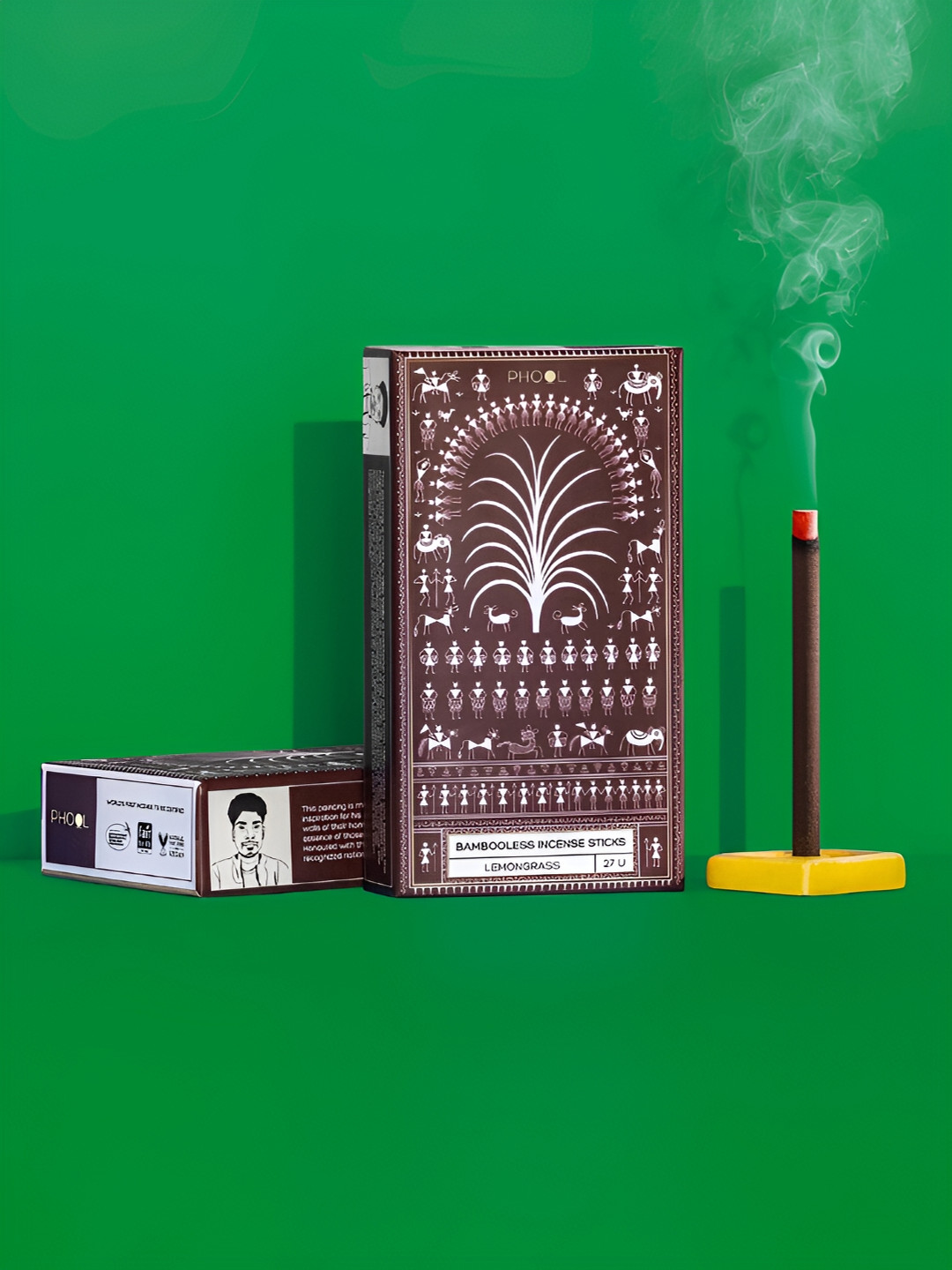 

Phool Brown Textured Lemongrass Incense Sticks