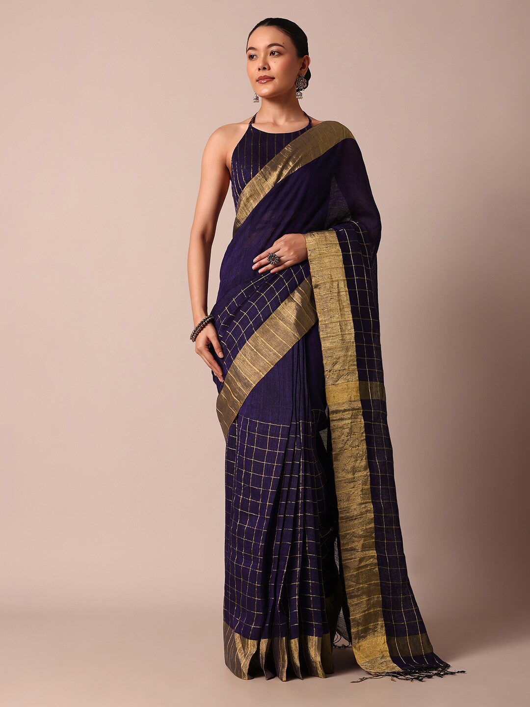 

KALKI Fashion Woven Design Zari Saree, Blue