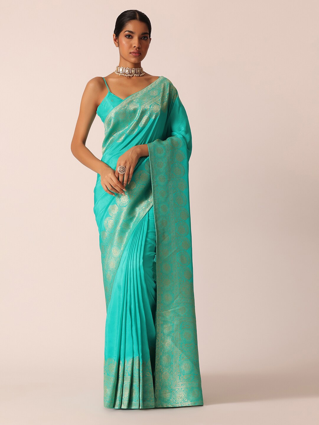 

KALKI Fashion Selection Of 2 Woven Design Zari Sarees, Blue