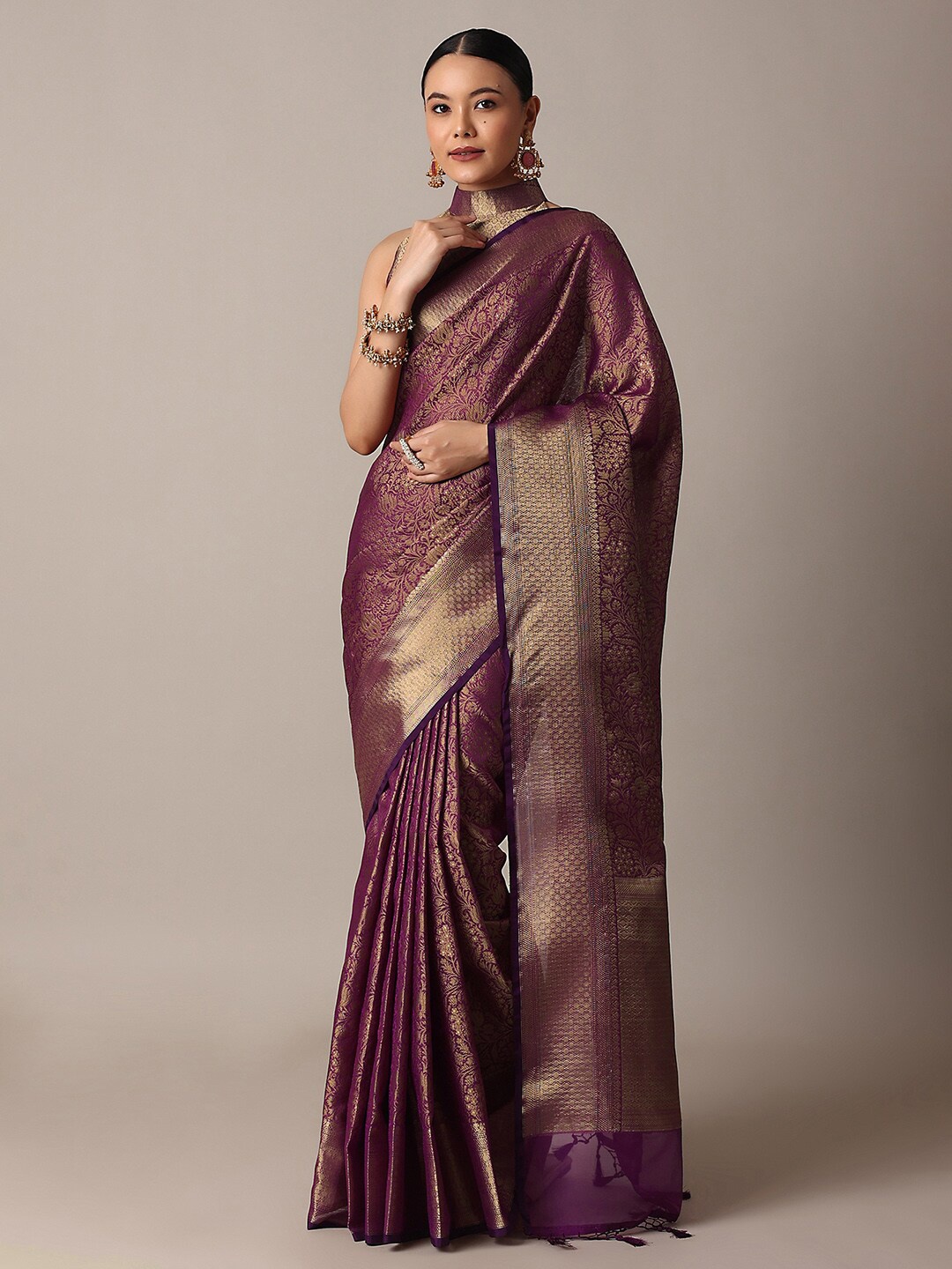 

KALKI Fashion Ethnic Motifs Zari Saree, Pink